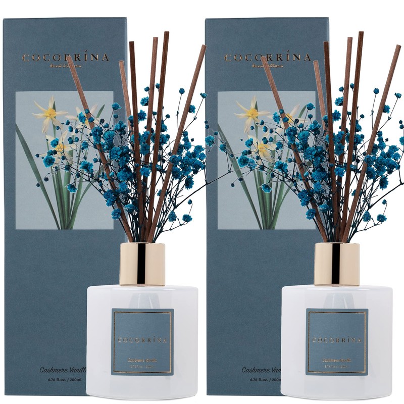 Cocorrína Premium Reed Diffuser Set with Preserved Baby's Breath &