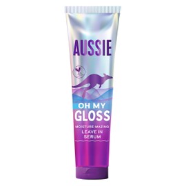 Aussie Oh My Gloss Moisture-Mazing Siero Senza Risciacquo 160ml. Booster di idratazione e lucentezza per capelli spenti e stanchi. Infuso con oli di jojoba, fiore di sega