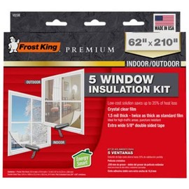 FROST KING V85M Window Insulation Kit, Heavy-Duty, XL, 62 x 210-In. - Quantity 6