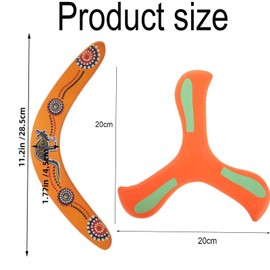 AMBEERT 2 PCS Wooden Boomerang, Boomerang for Adults, Boomerang for Kids, Perfect for Outdoor Fun, Backyard Games, and Family Entertainment, Easy to Throw & Catch Flying V Shaped Returning Boomerang