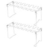2-Piece Chicken Leg Wings Barbecue Rack Foldable Grill Grate Stainless