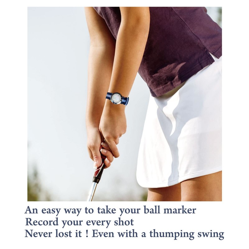 E TRUEE Golf Ball Marker with Golf Stroke Score Counter