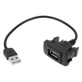 Micro Traders Male to Female USB Power Socket Extension Cord Adapter with a Length of 25cm Compatible with Toyota Corolla 2007-2019 USB Port Car Charger