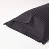 HOMESCAPES Black Pure Egyptian Cotton King Size Oxford Pillowcase 330