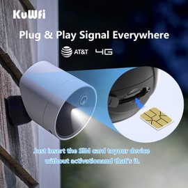 KuWFi Data Only Sim Card for 4G Outdoor Camera, 4G Sim Card Router, IP Camera, GPS Tracker, Contract, No Contract, for Wifi Routers, Tablets & Phones - Optimised Business Grade