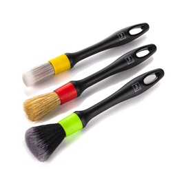 KOCHCHEMIE Koch Chemie - Interior Brush Set - 3-Piece (Coarse, Fine, Extra Fine) with Color-Coded Rings for Easy Hardness Identification - Versatile Cleaning for Automotive Interiors