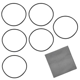 TICFROG Watch Back Case O-Shape Waterproof Ring 34mm Watch Parts Back Cover Gasket 6 Pcs 1 Bag O-RING Diameter 1.0mm Watch O-Ring Gasket Kit Back Cover Closing Watch Repair Water Resistant Watch Cleaning Cloth Included
