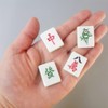 4 PCS Mahjong Fridge Magnet, Chinese Mini Mahjong Fridge Magnet