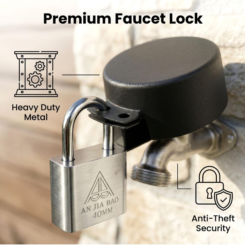 Outdoor Faucet Lock -Water Spigot Lock Hose bib Lock