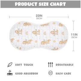 YYZZH Watercolor Dragon Rainbow Striped Muslin Burp Cloths for Baby 2 Pack Soft 100% Cotton Baby Washcloths Bibs for Boy Girl