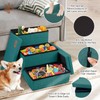 Zerbuger Dog Stairs with Storage 18" H, 3-Step Wider Dog