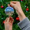 Pompeii Christmas Ornament – Double-Sided Ceramic Tree Decoration Featuring Mount