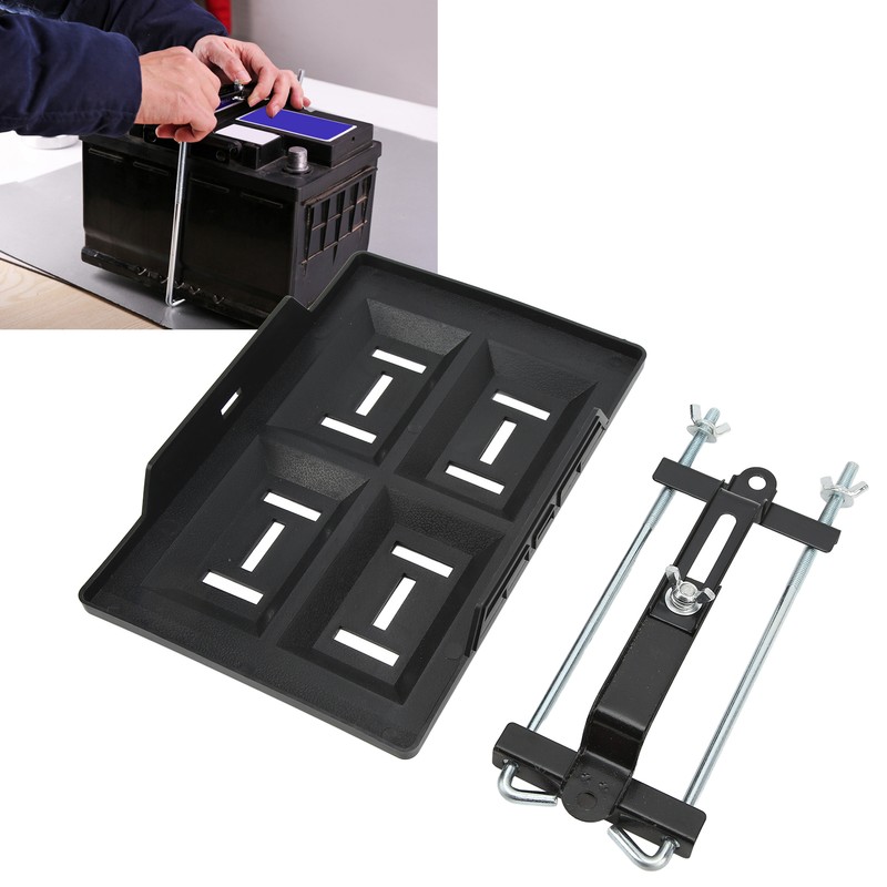 Heavy Duty Car Boat Battery Holder Hold Down Tray with