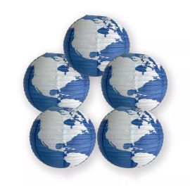 Quasimoon 16" World Paper Lantern (5-Pack)