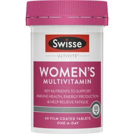 Swisse Ultivite Women's Multivitamin - Blend of herbs, minerals & vitamins including folic acid, biotin & iron - 60 Tablets