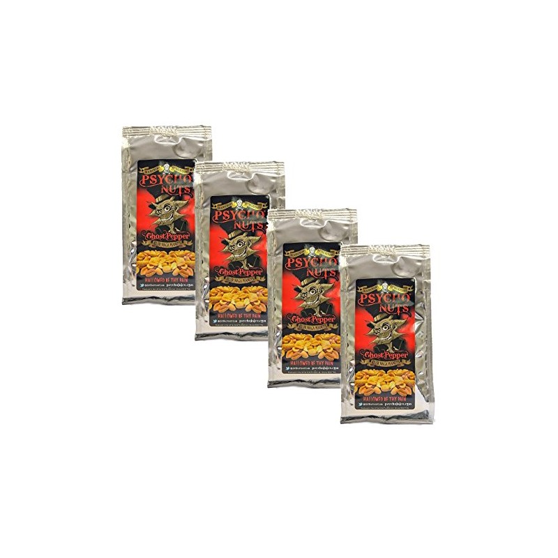Psycho Nuts - Ghost Pepper Peanuts 4 Pack (4 x
