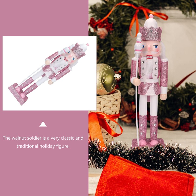 VALICLUD Nutcracker Numbers Wooden Dolls Decor Nutcracker Christmas Decorations for