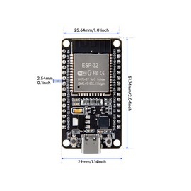 ELEGOO 3PCS ESP-32 Development Board USB-C, 2.4GHz Dual Mode WiFi+Bluetooth Dual Core Microcontroller Support AP/STA/AP+STA, CP2102 Chip