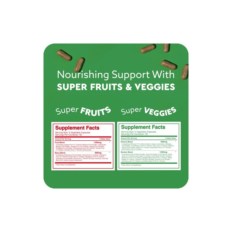 Feel Great Suplementos Frutas Verduras - Energía Natural