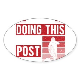 CafePress Mountain Biker Post About It Mountain Bike Sticker Oval Car Bumper Sticker(10-Pack)