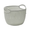 JVL Droplette Design Plastic Round Storage Basket, 3.3L,16 x 19cm