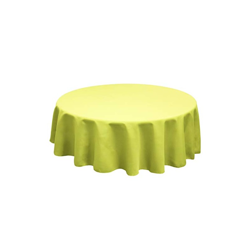 TableLinensforLess Polyester Round Tablecloth, 60 Inch Round, (Green Apple)