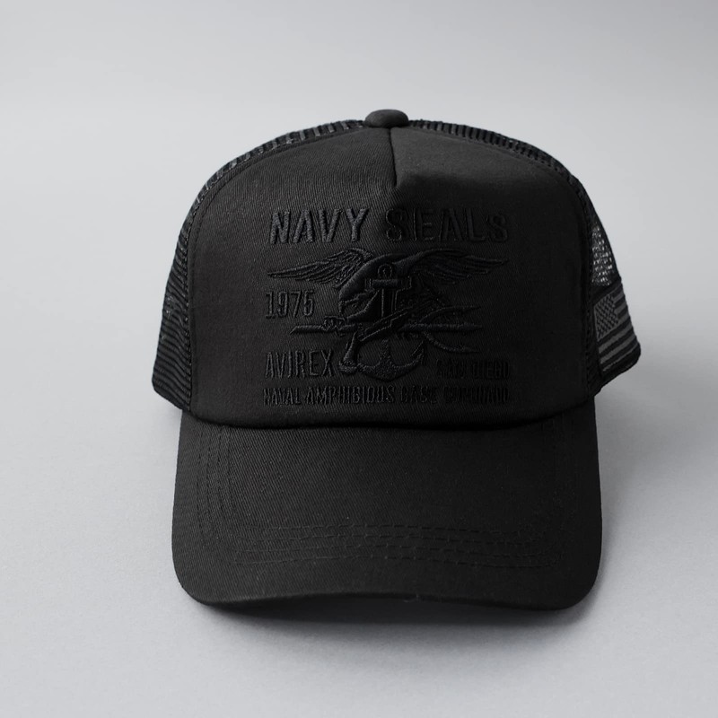 Avirex Men's Mesh Cap, Two Sizes Available, Standard, Military, XL,