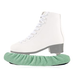HJSSAA Ice Skate Blade Covers,Skate Guards for Ice Skates,1 Pair Skate Covers,Figure Skates and Ice Skates,Skating Soakers Cover Blades for Kids Youth Adult (Grün, M)