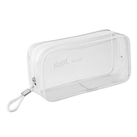 Kept Raymay KPF902W Fujii Pencil Case, Clear Pen Pouch, White