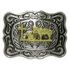 Moranse Belt Buckle With Religion Cross Cowboy Kneeling Prayer And