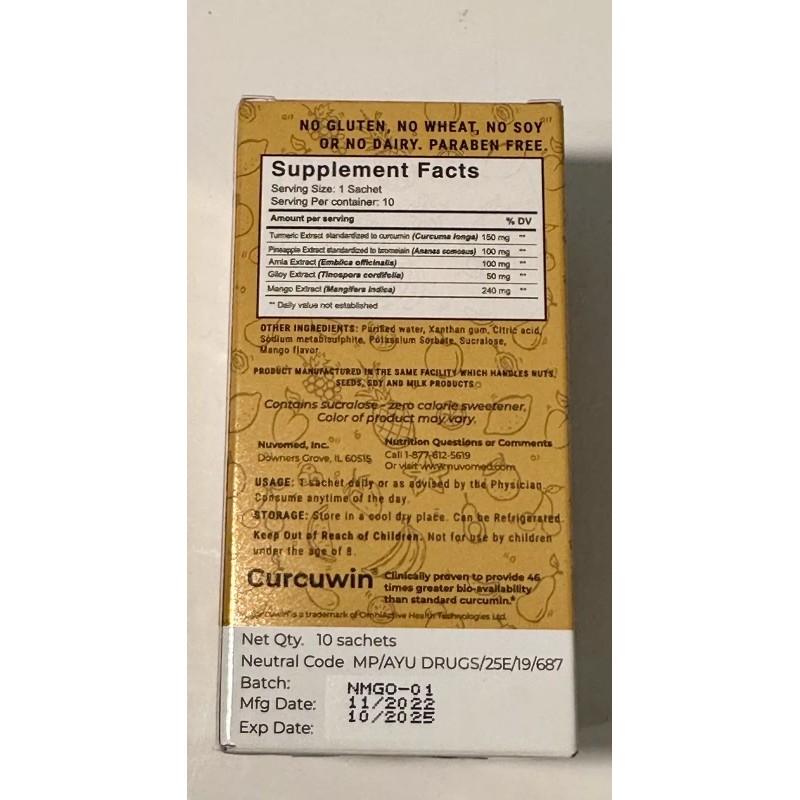 Pure Nuvomed Gold Pure Plant Superfood Squeezies Immunity & Defense
