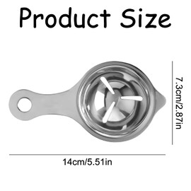 Bojueshaw Egg Liquid Separator,Stainless Steel Egg Yolk White Separator Filter,Kitchen Baking Tools Egg Extractor,Baking Assistant