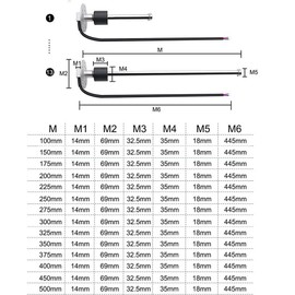 Geloo Fuel Level Sensor, Marine Boat Fuel Sender Car Fuel Water Level Sensor 316 Stainless Steel Unit 5 Hole Fit for Fuel Water Gauge 0~190 ohm