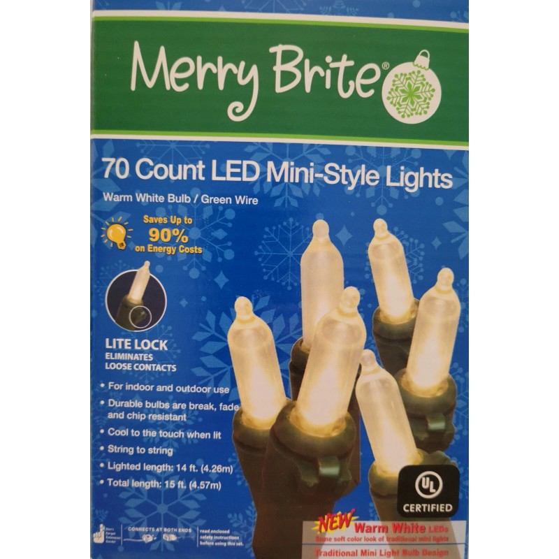 Merry Brite Lot of 2 Merry Brite 70 Ct Christmas