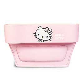 PARTY BUZZ Car seat gap filler organizer, Cartoon PU Leather Console Side Pocket Organizer, Multifunction Auto Interior Storage, Bottom With Charging Cable Hole, for Car Truck SUV