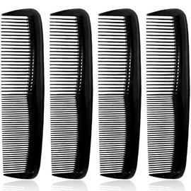 Triko Set 4 Peines para Cabello Resistentes y Antiestáticos, Peine para Hombre de Dientes Finos para Peinado Diario, Corte y Styling Profesional