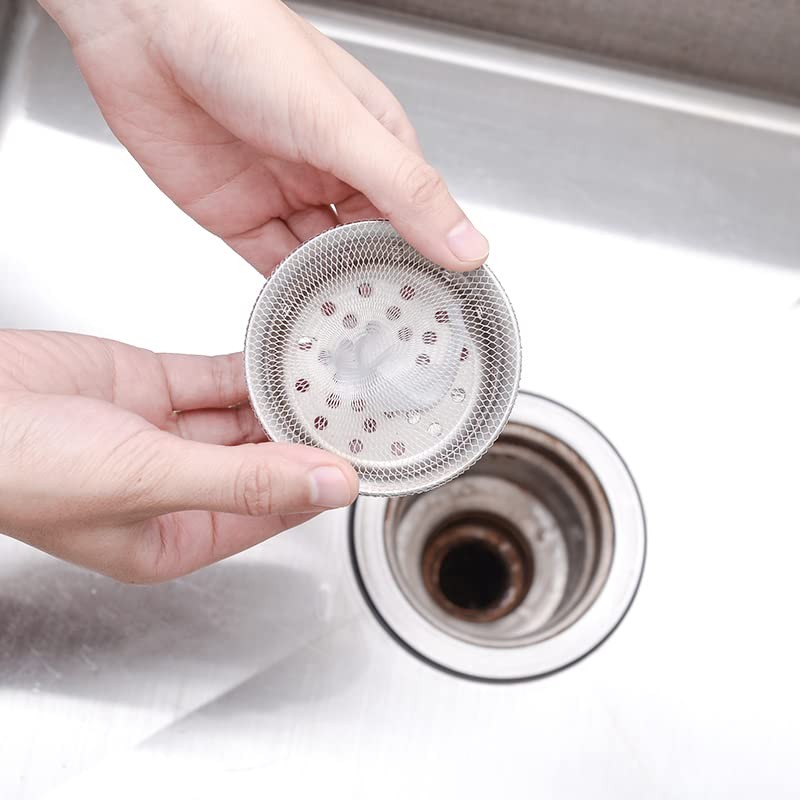 100Pcs Sink Drain Strainer Net Disposable Mesh Filter Bag Kitchen