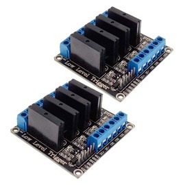 2pcs 5V 12V 24V Solid State Relay 4 Channel 4-Way 4CH Relay Module Low Level Trigger (5V)