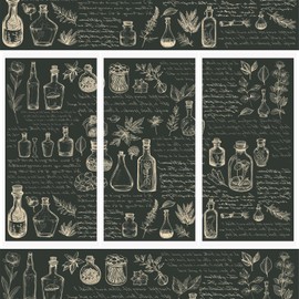 WANDIC 3 Sheets Rub On Transfer Stickers Retro Herbs Pattern Waterproof Decals Furniture Craft Embellishments for DIY Scrapbooking Photo Albums,15 * 30cm