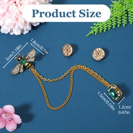 DOPENSPI Crystal Bee Brooch Pins, Vintage Brooches for Women Tassel Honey Bee Brooch Pin Lapel Pin Jewelry for Women Men Accessory Gifts