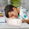 Projection Alarm Clock USB Rechargeable White Light Snooze Function Adjustable