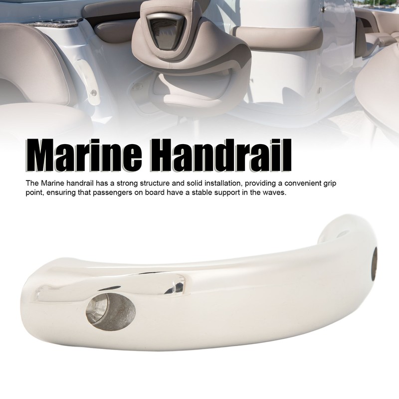 6.7in Marine Handrail 316 Stainless Steel Polished Grab Handle for