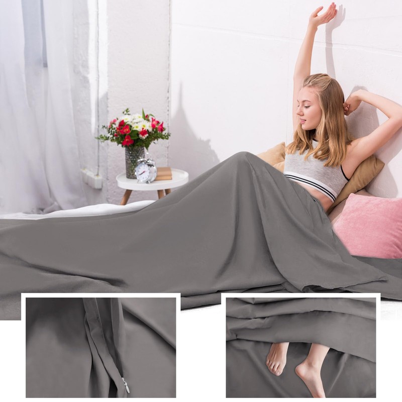 BREENHILL Double Sleeping Bag Liner,Camping Sheets & Travel Sheet, Hostels