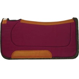 Diamond Wool Contoured Ranch Burgundy Saddle Pad Size 32x32 and 1/2" Thickness