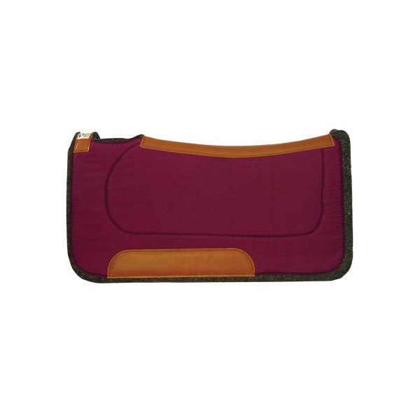 Diamond Wool Contoured Ranch Burgundy Saddle Pad Size 32x32 and