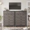 Jocoevol Farmhouse Dresser for Bedroom 7 Drawer Dresser with Deep