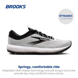 Brooks Men’s Revel 7 Neutral Running Shoe - White/Black - 7.5 Medium