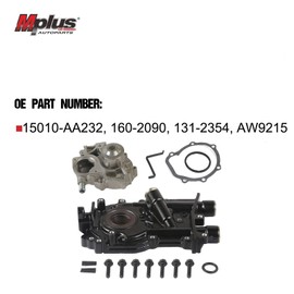 MPLUS 15010-AA310 160-2090 Oil Water Pump Kit Replace 2006-2011 Subaru Impreza Legacy Outback 2.5L H4 GAS SOHC Naturally Aspirated