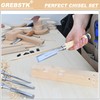 GREBSTK 11in Wood Chisel Set for Woodworking, 4pcs Chrome Vanadium