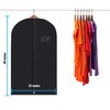 Plixio 40” Black Garment Bags for Clothing Storage of Suits,